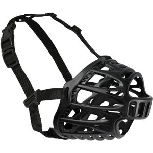 ODRIEW Dog Muzzle for Large Sized Dog - Medium Sized Dogs, Small Basket Muzzle to Prevent Biting - for Barking, Breathable, Allows Panting Drinking, Suitable for Grooming Training. (Black, XS 1)