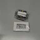 BESTTEN 2 Pack Combination Wall Light Switch and Decor Outlet, Single Pole Rocker Switch, 15A/120V, Decorative Receptacle, 15A/125V, Combo Style, Wallplate Included, Side Wire, UL Listed, White