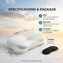 Ergonomic Cloud Neck Pillow Adjustable Memory Foam Cervical Support, Breathable Sleep Pillow for Side, Back, and Stomach Sleepers