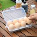 Egg Holder Camping, Shockproof 8 Grid Egg Container Clear Portable EggTray with Lid Plastic Eg-g Carrier for Refrigerator, Eg-g Storage Case for Camping Picnic Travel(SIZE:8)