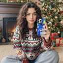 Voyage iPhone 14 Plus Case Pink Ocean Adventure Collage Pattern Military Grade Drop Protection Slim TPU with Camera Protection, Aesthetic Summer Design for Women Girls (BlueOctopus)