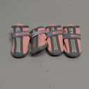 QUMY Dog Shoes for Small Dogs, Puppy Dog Boots & Paw Protectors for Winter Snowy Day, Summer Hot Pavement, Waterproof in Rainy Weather, Ourdoor Walking, Indoor Hardfloors Skid-Resistant Sole Pink 3