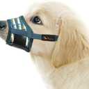 HEELE Dog Muzzle,Soft Nylon Muzzle Anti Biting Barking Chewing,Air Mesh Breathable Drinkable Adjustable Loop Pets Muzzle for Small Medium Large Dogs 4 Colors 4 Sizes (P-Green Valley, L)