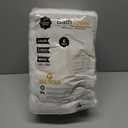 GOLD TEXTILES 6 White Economy Bath Towels Bulk (24x48 Inch) Cotton Blend for Softness-Commercial Grade Easy Care