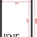 11"x 17" Self Adhesive Magnetic Sign Holder, Double Sided Window Magnetic Display Frame with Clear PVC and Strong Magnetic for Office/Store/Door/Glass/Refrigerator Display Frame(Black, 5Pack)
