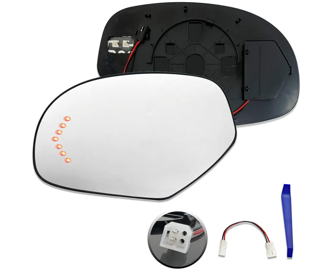 Replacement Driver left side mirror glass for 2007-2014 Chevy Chevrolet Silverado,Tahoe,Avalanche,Suburban 1500 2500,GMC Sierra 1500 2500,Yukon,Cadillac Escalade, 4-pin,turn signal