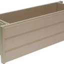 New Age Garden ECOFLEX 48" Outdoor Window Box Planter, Moisture Resistant Flower Box for Windows, Railings, or Fences, Weather Resistant Composite, No Tools Needed