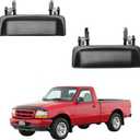 All Metal Exterior Door Handle Set, Compatible with 1998-2011 Ford Ranger, 01-10 Mazda B2300 B3000 B4000, Front Outside Left Driver & Right Passenger Side | Replaces# 2L5Z1022404BAA Outer Handle (media, Black)