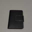 ALLIVE Passport Holder for Travel, Genuine Leather Passport Holder with AirTag Hidden Pocket, Rfid Blocking Passport Cover Travel Wallet for Women Men, Airport Essentials Gift (Black)