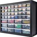 IRIS USA Screw Tool Organizer Small Parts Cabinet Chest, 44-Drawer Hardware Electronics Nuts Bolts Storage Drawers Organization Toolbox Garage Craft Business Teacher Beads Scrapbook Art Hobby - Black