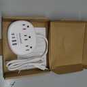 European Travel Plug Adapter with USB C, Multi Country Outlet Adapter with 3 AC Outlets and 4 USB Ports, Type C Plug Adapter for US to Most of Europe Iceland Spain Italy France Germany etc