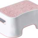 Step Stool for Kids, Cute Design Toddler Kids Step Stool for Kitchen Bathroom and Toilet Potty Training, Sturdy and Lightweight Non-Skid Safety Foot Stool (Pink)