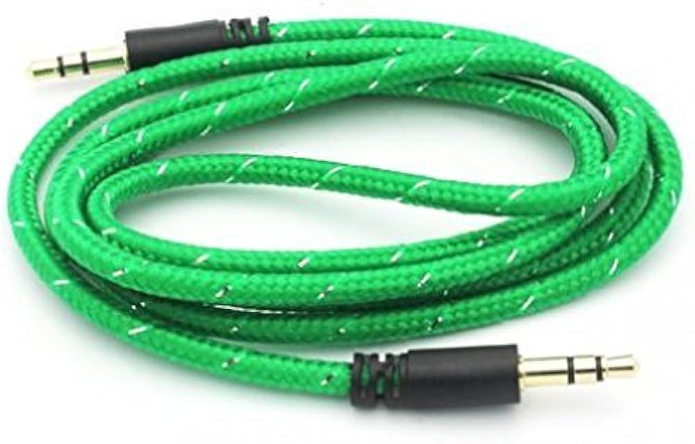 Length Cable, 3,5 Ft, Audio Cable, Green, 4pcs
