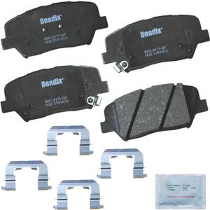 Bendix Priority1 CFC1432 Ceramic Front Brake Pads for Hyundai Azera 2017-2012,Creta 2020-2018,Santa Fe 2012-2010,Santa Fe Sport 2018-2013,Santa Fe XL 2014-2013,Kia Rondo 2017-2014,Sorento 2020-2011