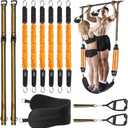 Pull Up Assistance Bands, ALongSong Heavy Duty Pull Up Resistance Bands with Foot Pads, Adjustable Pull-up Exercise Band Set, Chin Up Resistance Band for Workout and Body Strength Training