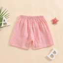Kids Toddler Boys Girls Gingham/Seersucker Shorts Elastic Waist Plaid/Striped Elastic Waist Shorts Pants Bottoms