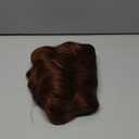 AISI HAIR Synthetic Wavy Curly Bob Wig with Bangs Ash Auburn Short Wavy Hair for Women Synthetic Heat Resistant Bob Wigs