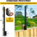 Fence Post Extender, 23.5" Fence Barbed Wire Extend Armfor Outdoor Fences to Increase Height, Protect Privacy and Pets Jumping Off (4, 23.5in)