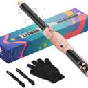 MiroPure Automatic Curling Iron, 1 Inch Ionic Hair Curler, Self Rotating Curling Wand with Longer Barrel for Waves and Curls, Unique Button to Enable/Distable Rotation, Get Rid of Accidentally Hit