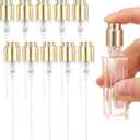 Spray Bottle Nozzle 10pcs Gold Snap-on Atomizer Heads - Leak-Proof Fine Mist Replacement Nozzles for 13mm Perfume & Cologne Bottles, DIY Refill, Home or Salon Use