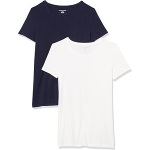 Amazon Essentials Women's Regular-Fit Short-Sleeve Crewneck T-Shirt, Multipacks (XX-Large)