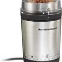Hamilton Beach Custom Grind Electric Coffee Grinder for 4-14 Cups, One-Press Hand-Free Operation with Auto Shutoff, Removable Grinding Bowl For Easy Pour and Clean, Stainless Steel (80406)