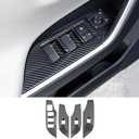 Car Door Power Window Lift Switch Protection Decor Panel for Ford Explorer 2020 2021 2022 2023 2024 2025 2026 Auto Interior Accessories Armrest Side Pull Handle Trim Cover Carbon Fiber Style