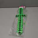 Fun Central 18 LED Light Up Pixel Sword for Kids  8-Bit Toy Sword with Flashing Lights  Glow in The Dark Costume Accessory for Gaming, Halloween, Birthday Parties & Pretend Play (Green)