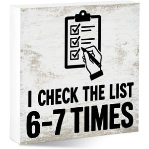 Tax Season Decor, Office Accountant Desk Sign for Tax Preparer CPA Coworker Employee Bookkeeper, Funny Humor Cubicle Accounting Gifts for Men Women, Check The List