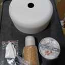 TeHenoo Modern Pendant Light,12 inch,Natural Wood and Brass Accent,Adjustable Simple Pendant Light Fixture for Kitchen Island, Dining Room, Matte White