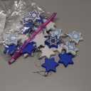 Chunful 24 Pcs Hanukkah Ornaments for Tree Star Hanging Ornaments Shatterproof Star of David Tree Decorations Chanukah Balls Blue and White Jewish Christmas Decorations for Xmas Party Supplies