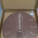 Wall Clock 12 Inch Silent Non-Ticking Imitation Wood Indoor Clock Round Brown Decor Clock Modern 3D Figures Quartz Wall Clocks for Home, Hotel, Office, School