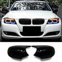 Mirror Caps Gloss Black Compatible with 3 Series E90 E91 2008-20011 E92 E93 2010-2013, 1 Series E81 E82 E87 E88 LCI Models Rearview Side Wing Mirror Cover Caps