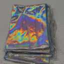 BESARME 6 Pcs Holographic Makeup Bags, Clear PVC Makeup Bag Iridescent Pouch Portable Zippered Toiletry Bag Waterproof Cosmetic Bags Stocking Stuffers for Women Girls Bathroom Vacation