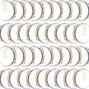 36 Set 6 Inch Tambourines Bulk for Adults Christmas Bulk Wooden Hand Held Drum with Metal Jingles, Tags, Tambourine Gift Musical Instrument for Church Wedding Party Favor(White Style)