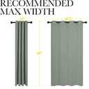 NICETOWN Bedroom Curtain Panels Blackout Draperies, Thermal Insulated Solid Grommet Blackout Curtains/Drapes (Greyish Green, 1 Pair, 55 by 68-inch)