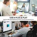 USB Earbuds for PC,Headphones with Microphone for Computer,Wired USB Headset with Mic Audio Control Noise Isolating Stereo Laptop Earphones for Dell for HP for Surface Switch Office Zoom Working White