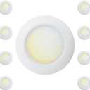 9 Inch LED Disk Light 5CCT Field Selectable Low Profile Screw in Surface Mount Ceiling Light, Round, 18W, 1500 Lumens, CRI80, 5CCT, Driverless, Dimmable, ETL & Wet Listed(8 Packs)