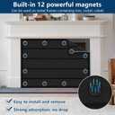 Magnetic Fireplace Blanket for Heat Loss Indoor Fireplace Covers Keep Drafts Out Fireplace Draft Stopper with Built-in 12 Strong Magnet for Iron Fire Place Frame Fireplaces Screen 41x29