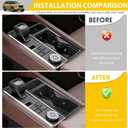 Cup Holder for 2022-2025 Nissan Pathfinder Center Console Cup Holder Insert Cupholder Organizer Coaster Liner for 2022 2023 2024 2025 Pathfinder Interior Accessories Black