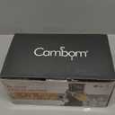 Cambom Rotary Cheese Grater Hand Crank Cheese Shredder for Fresh Cheese, Vegetable, Nuts,Non-slip Suction Base, Free Cleaning Brush Three Blades, Black