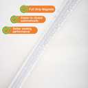 EVA Insulated Door Curtain Magnetic Screen Door Frosted Privacy Door Screen with Full Magnets Easy Install Screen Size 34x82 inch Fit Door Size 32x80 inch (White)