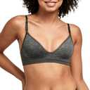 Hanes Women's Wireless T-shirt Bra, Moisture-wicking Convertible Smoothing Bra, Full-coverage, M