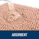 OLANLY Dog Door Mat for Muddy Paws 36x24, Absorbs Moisture and Dirt, Absorbent Non-Slip Washable Doormat, Quick Dry Chenille Mud Mat for Dogs, Entry Indoor Entryway Carpet for Inside Floor, Peach