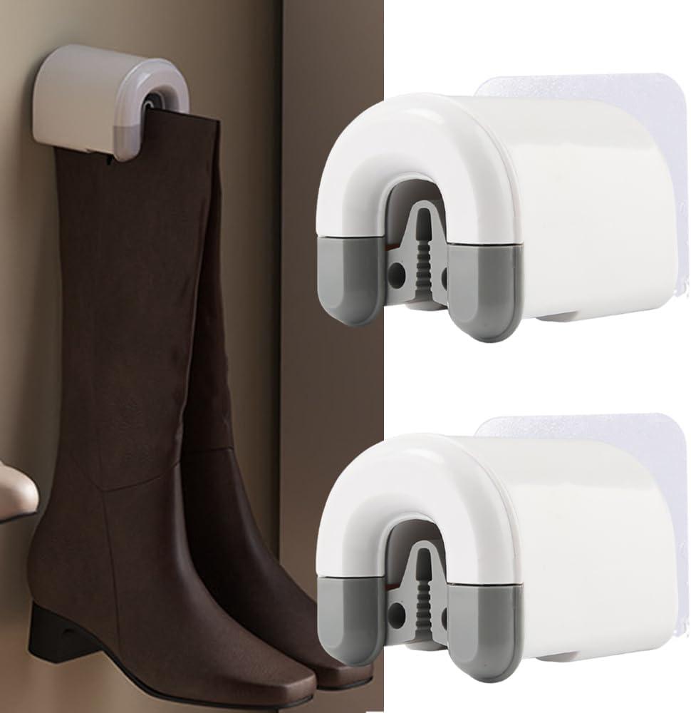 Space Saving Boot Shelf Entryway Holder,Long and Short Boot Shaper Stands for Storag,Shoe Storage Hanger Clips for Socks Hat Shoe,2 Pieces