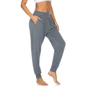UEU Women's Cozy Yoga Joggers Pants Loose Workout Sweatpants Comfy Lounge Pants with Pockets, S
