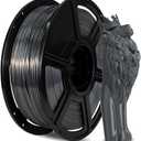 FLASHFORGE 3D Printer Filament, Silk Filament 1.75mm, 1KG Spool (2.2lbs), Dimensional Accuracy +/- 0.02mm for FDM 3D Printers, Silk Texture & Ultra-High Glossiness (Metal Grey)