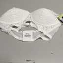 Maidenform Women's Lace Bralette, Padded Longline Bralettes, Convertible Wireless Bras for Women (Plus (40B, White)