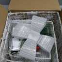 Christmas Lighted Gift Boxes, 3 Pieces Lighted Gift Boxes 11" 9" 7" with Pre-Lit Mini String Lights Outdoor Christmas Decorations (Silver Bow)