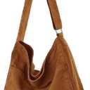 Canvas Crossbody Shoulder Bag Casual Hobo Bag Travel Tote Bag Messenger Bags Cute Large Purse for Women (Brown)